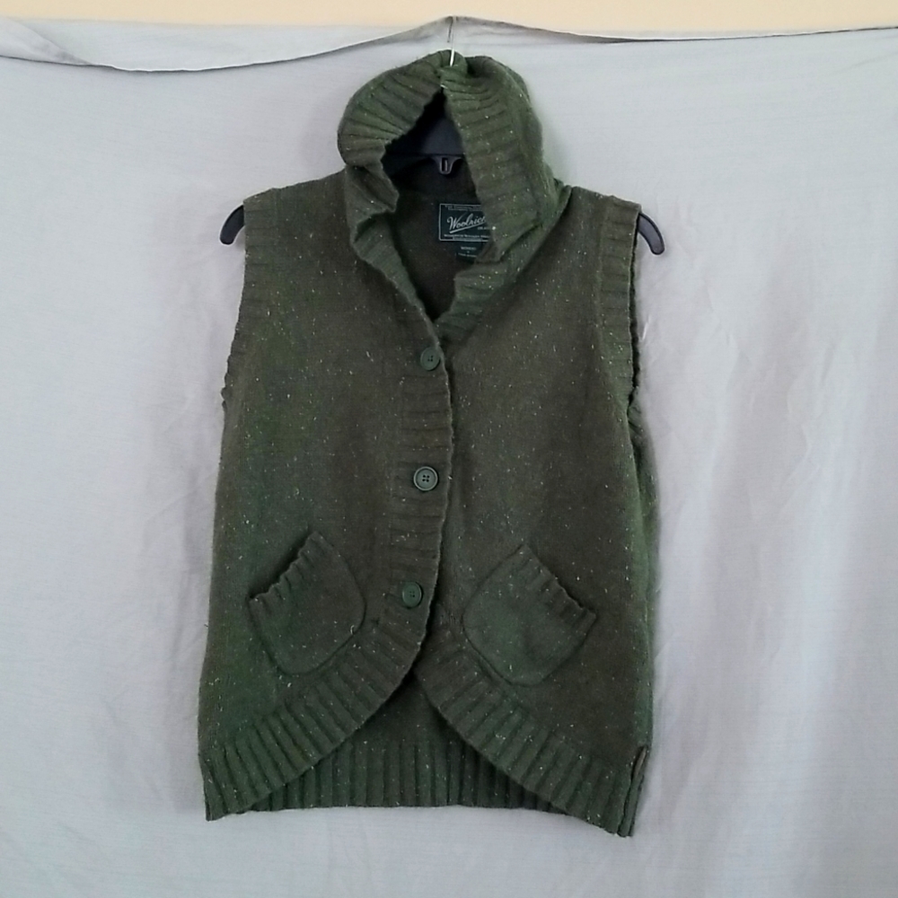 Woolrich Sleeveless hooded knit sweater